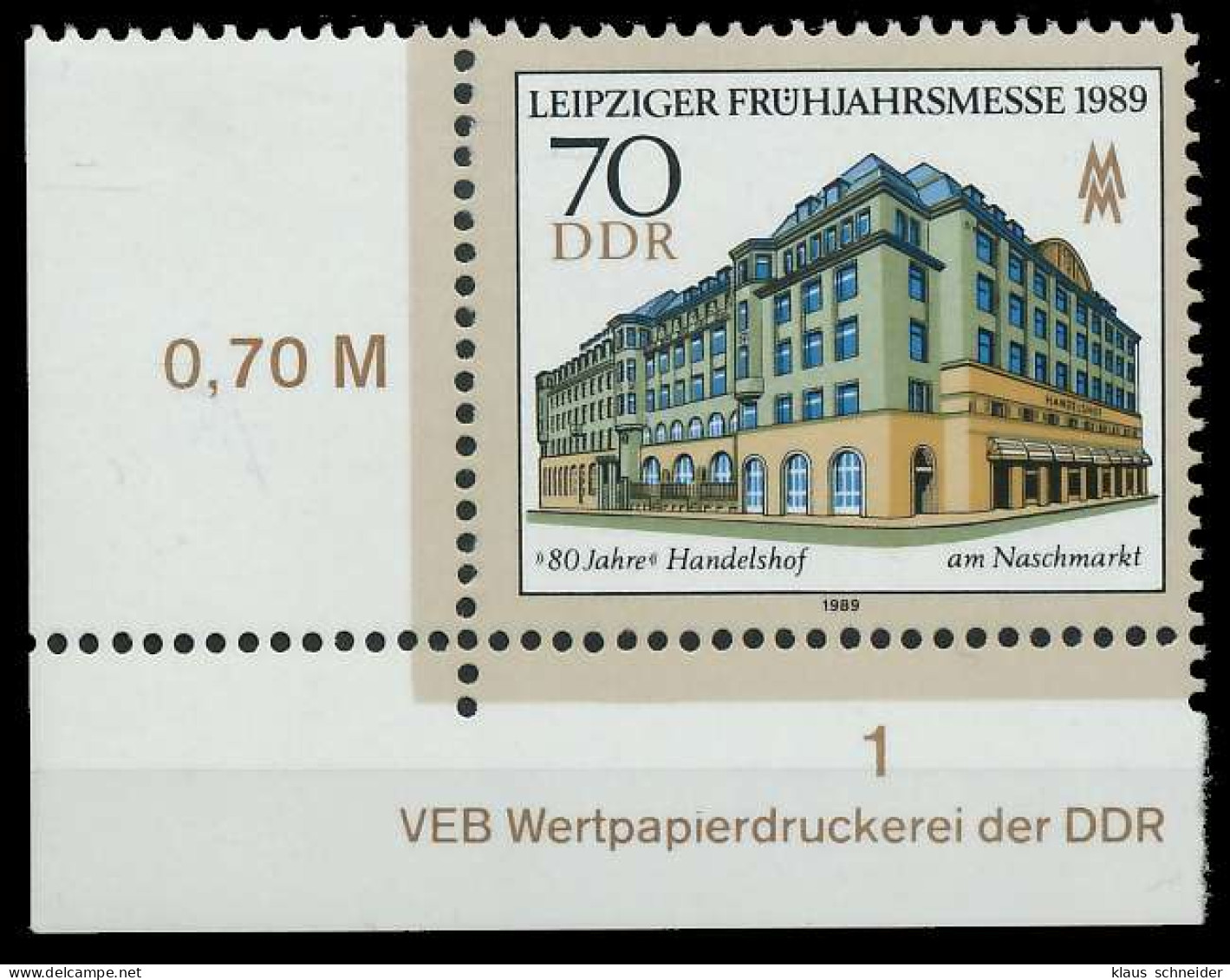 DDR 1989 Nr 3235 Links-dgz Postfrisch ECKE-ULI X0DE496 - Ungebraucht