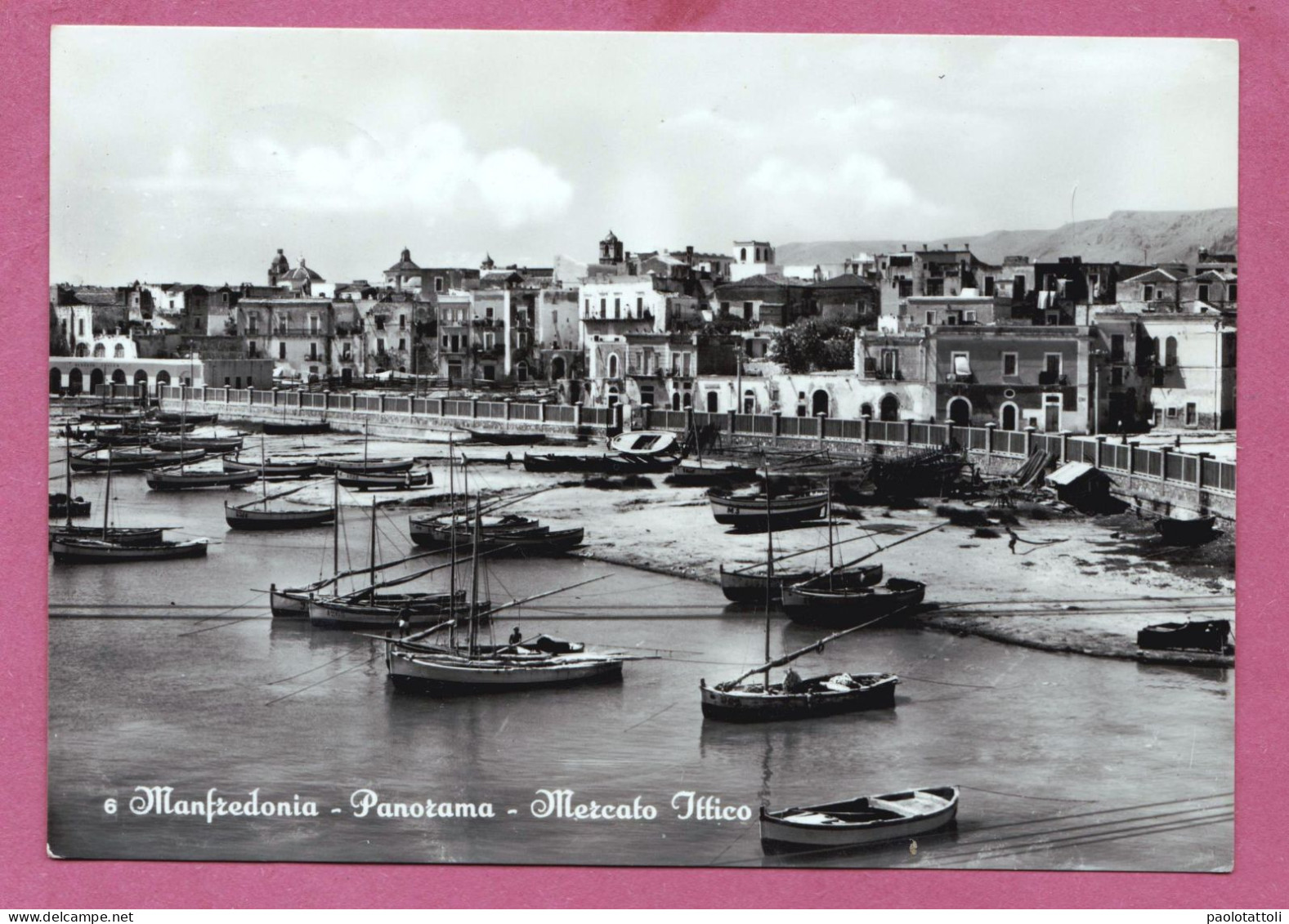 Manfredonia. Mercato Ittico-Standard Size, Divided Back, Cancelled And Mailed To Bari - Manfredonia