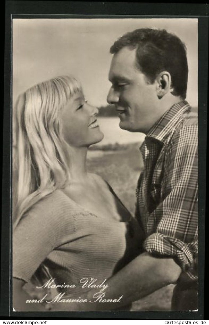 AK Schauspielerin Marina Vlady Und Schauspieler Maurice Ronet In Dem Film Die Blonde Hexe  - Schauspieler