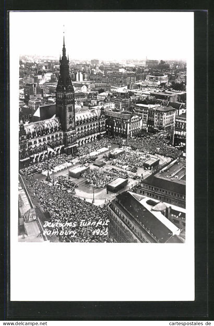 AK Hamburg, Deutsches Turnfest 1953, Rathausmarkt  - Otros & Sin Clasificación