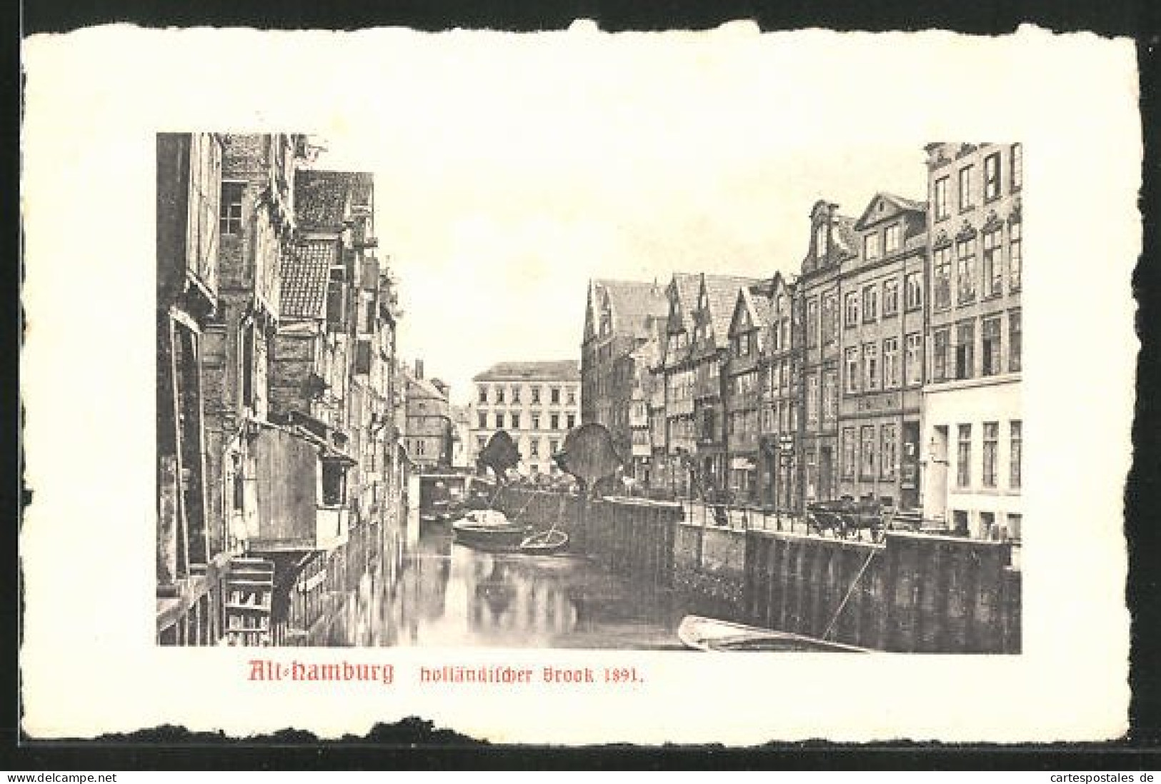 AK Alt-Hamburg, Am Holländischen Brook Von 1891  - Autres & Non Classés