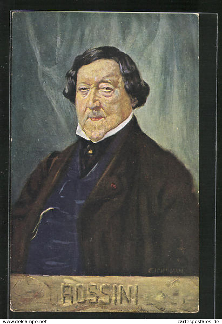 Künstler-AK Musiker, Portrait Des Komponisten Rossini  - Künstler