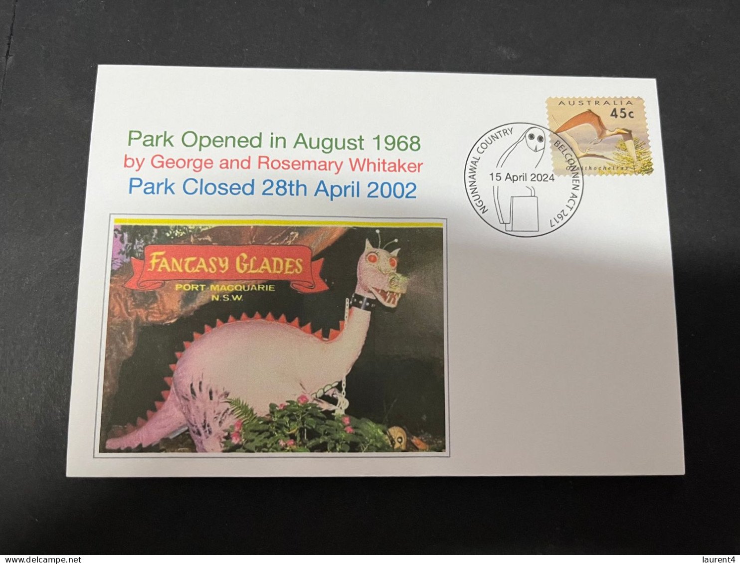 17-5-2024 (5 Z 23) Australian Flying Dinosaur Stamp (Dinosaur & Fantasy Glades) + Extra Empty Dino Stamp Book! - Prehistorisch