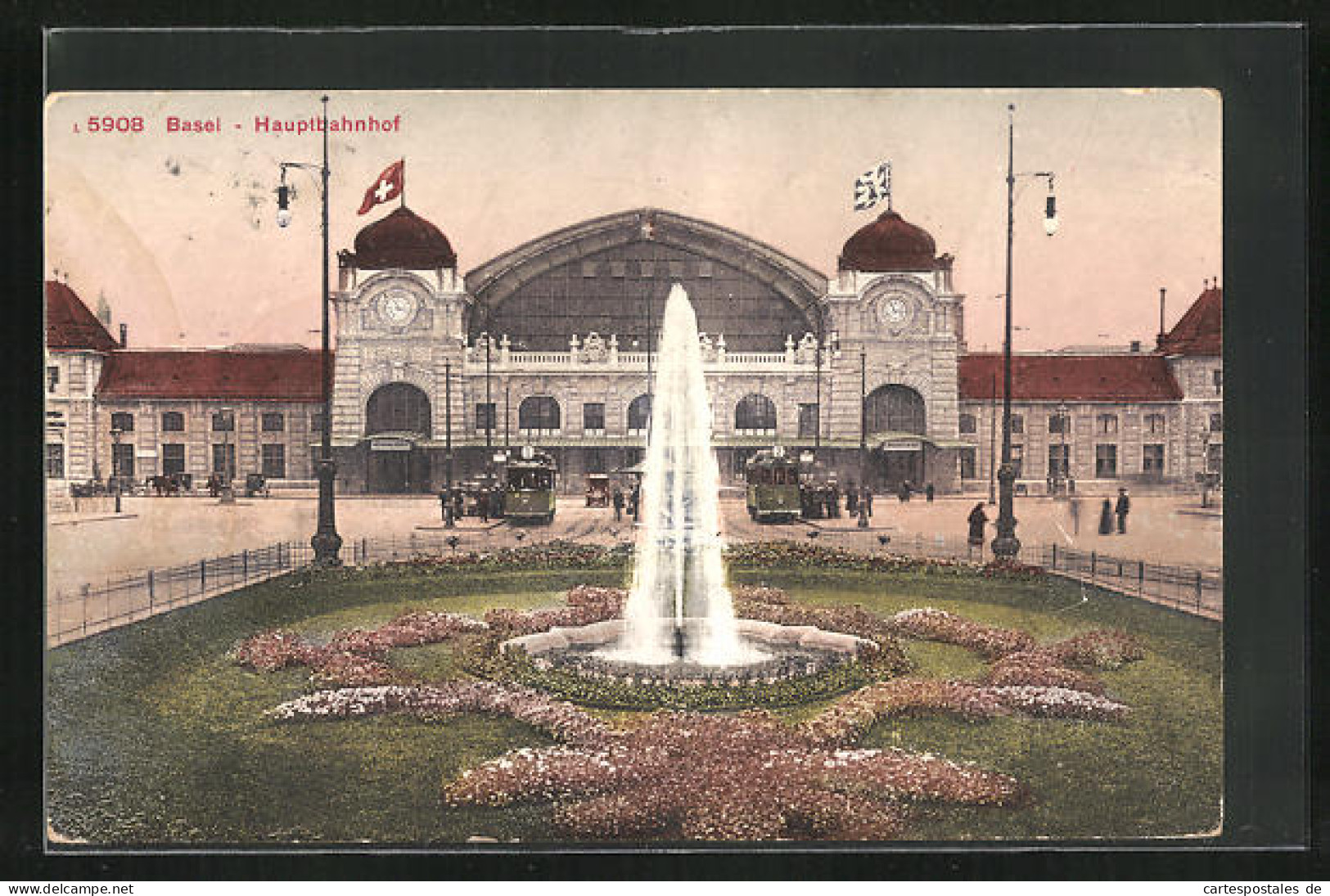 AK Basel, Hauptbahnhof Mit Park  - Basilea