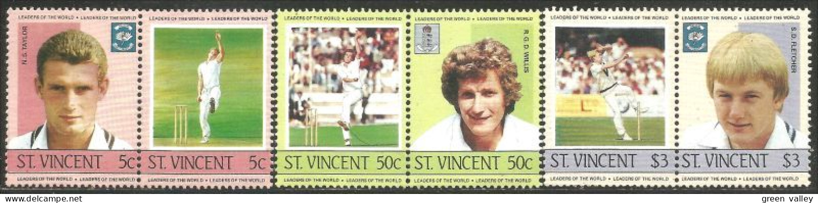 SPET-7 St Vincent Cricket Taylor Willis Fletcher MNH ** Neuf SC - Cricket