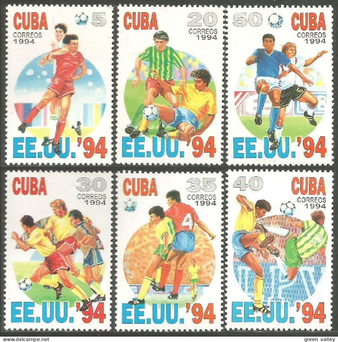 FB-11b Cuba 1994 USA Football Soccer MNH ** Neuf SC - Neufs