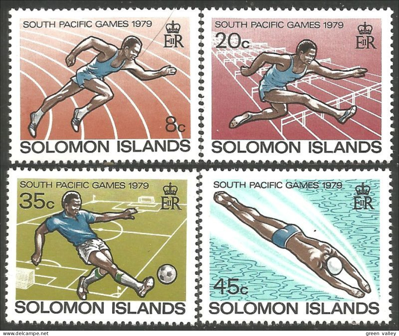 SPAT-31 Solomon Athletisme Running Course Coureur Haies Hurdles Football Plongeon MNH ** Neuf SC - Athlétisme