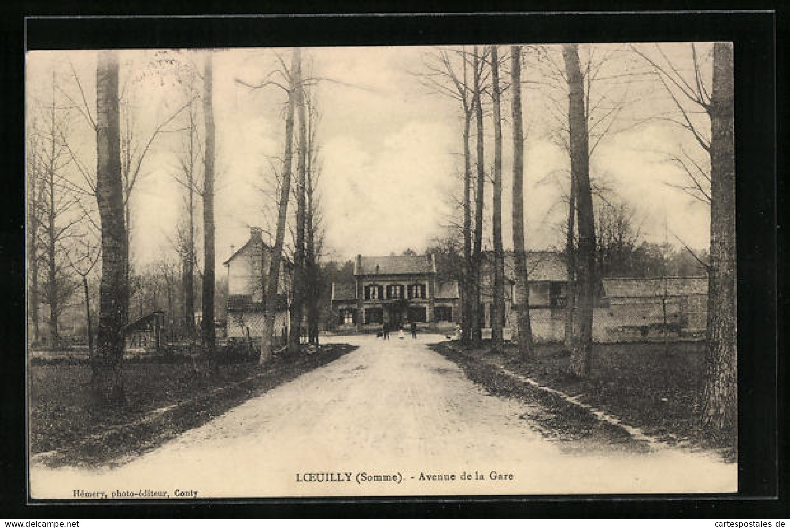 CPA Loeuilly, Avenue De La Gare  - Andere & Zonder Classificatie