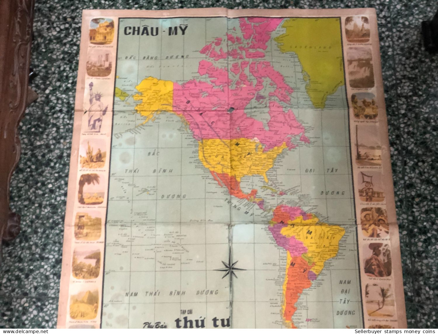 World Maps Old-chau My 1968 Before 1975-1 Pcs - Cartes Topographiques