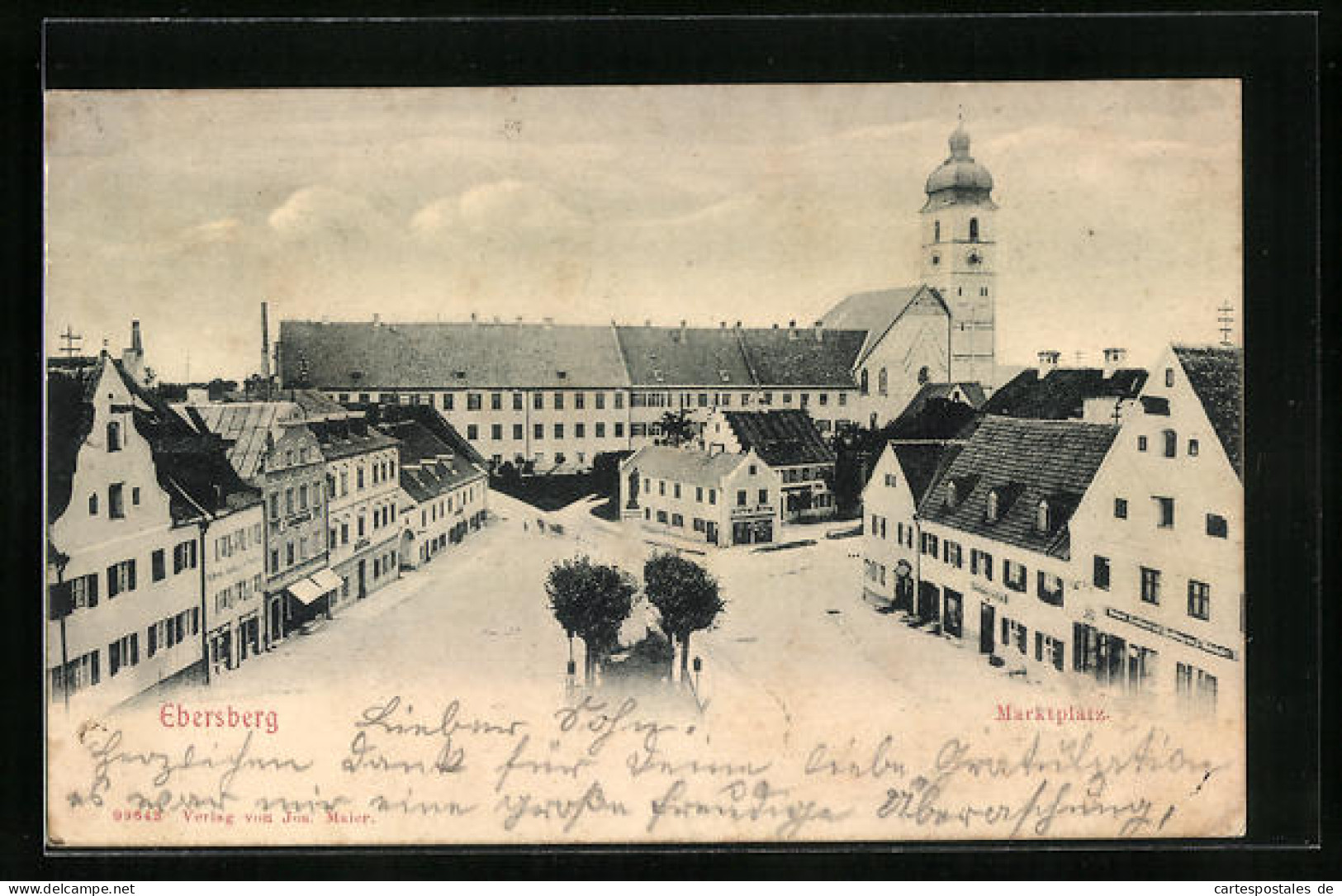 AK Ebersberg, Marktplatz Aus Der Vogelschau  - Ebersberg