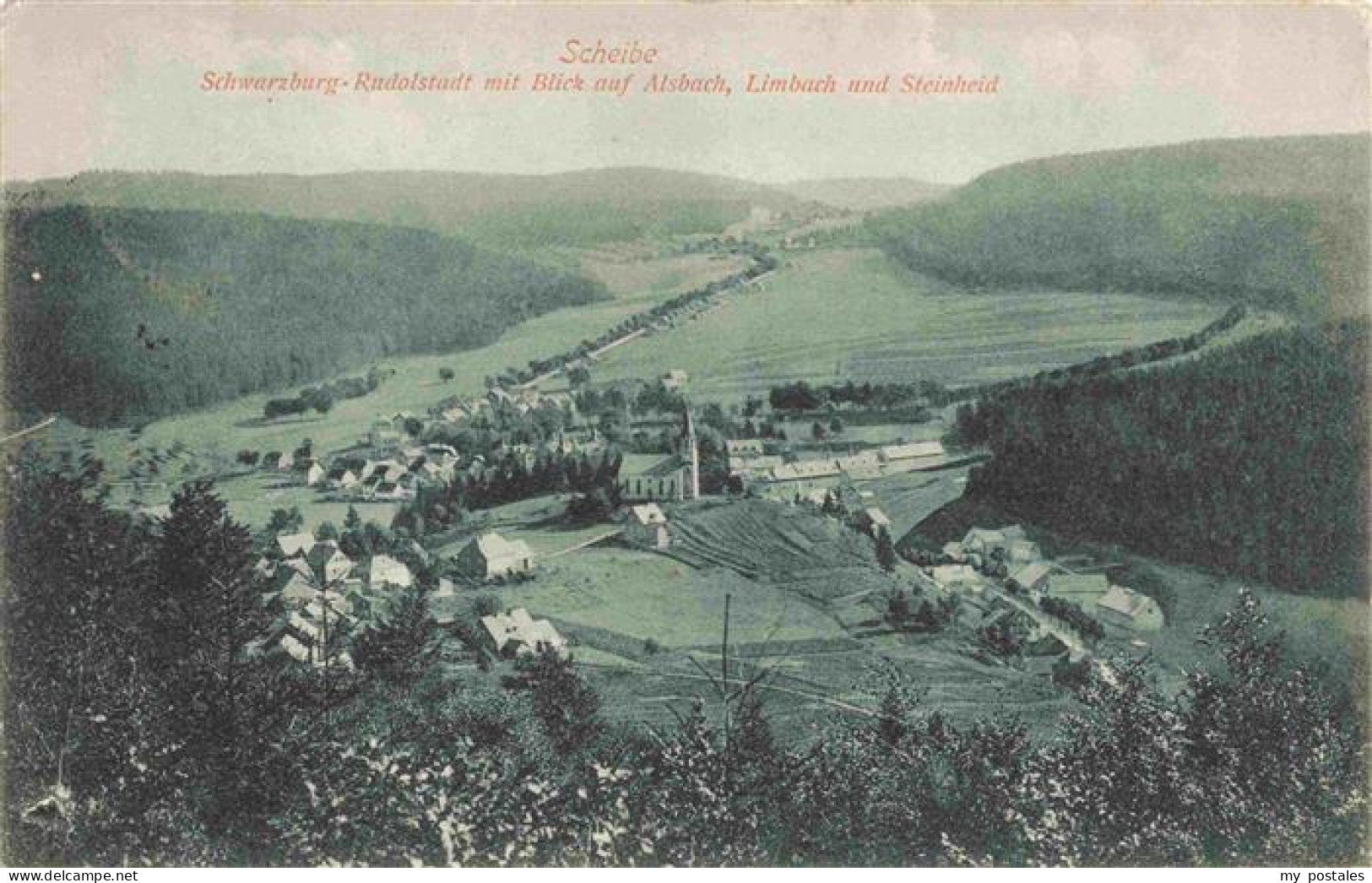 73976484 Scheibe-Alsbach Panorama Schwarzburg-Rudolstadt Mit Blick Auf Alsbach L - Other & Unclassified