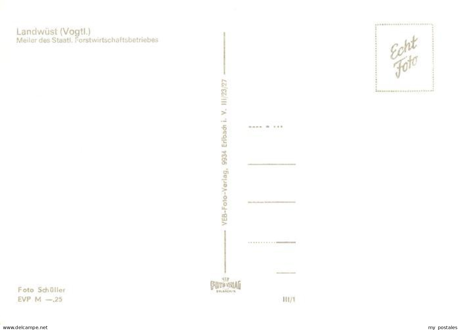 73905333 Landwuest Meiler Des Staatl Forstwirtschaftsbetriebes - Markneukirchen