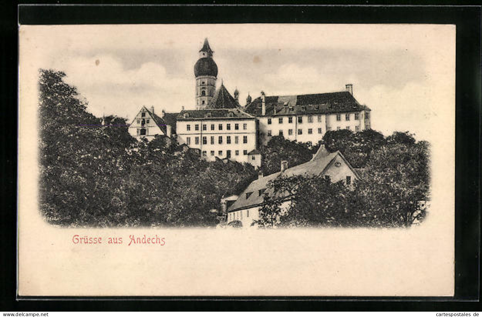 Relief-AK Andechs, Blick Aufs Kloster  - Other & Unclassified