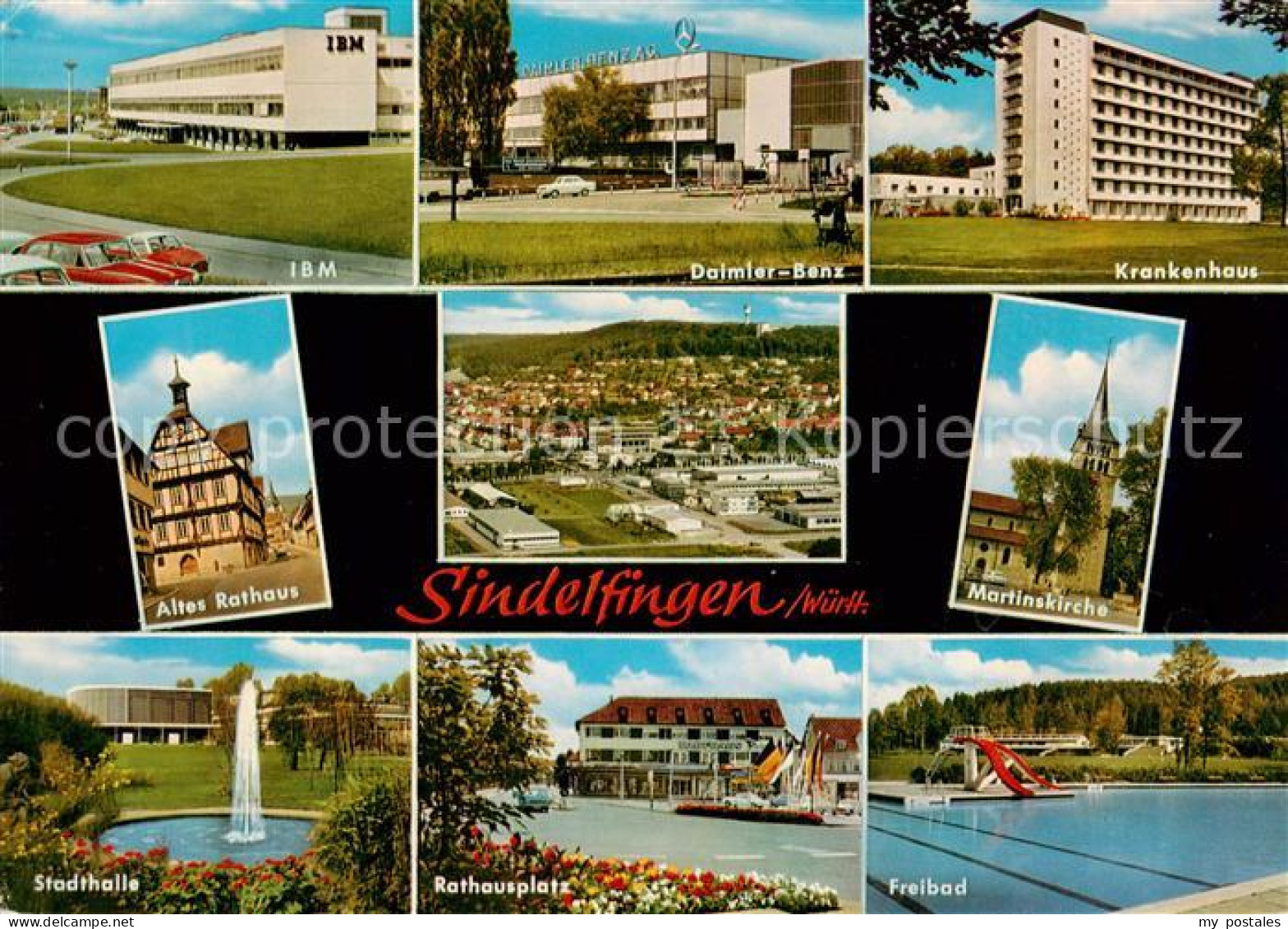 73866163 Sindelfingen IBM Und Daimler Benz Firmengebaeude Krankenhaus Rathaus Ki - Sindelfingen