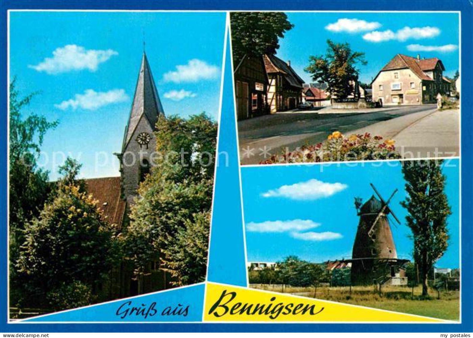 72664437 Bennigsen Kirche Dorfpartie Windmuehle Bennigsen - Other & Unclassified