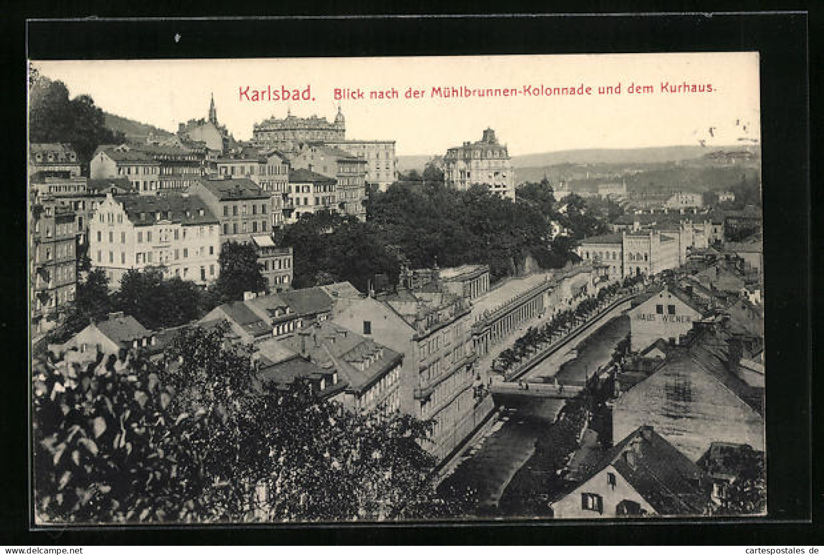 AK Karlsbad, Blick Anch Der Mühlbrunnen-Kolonnade Und Dem Kurhaus  - Czech Republic