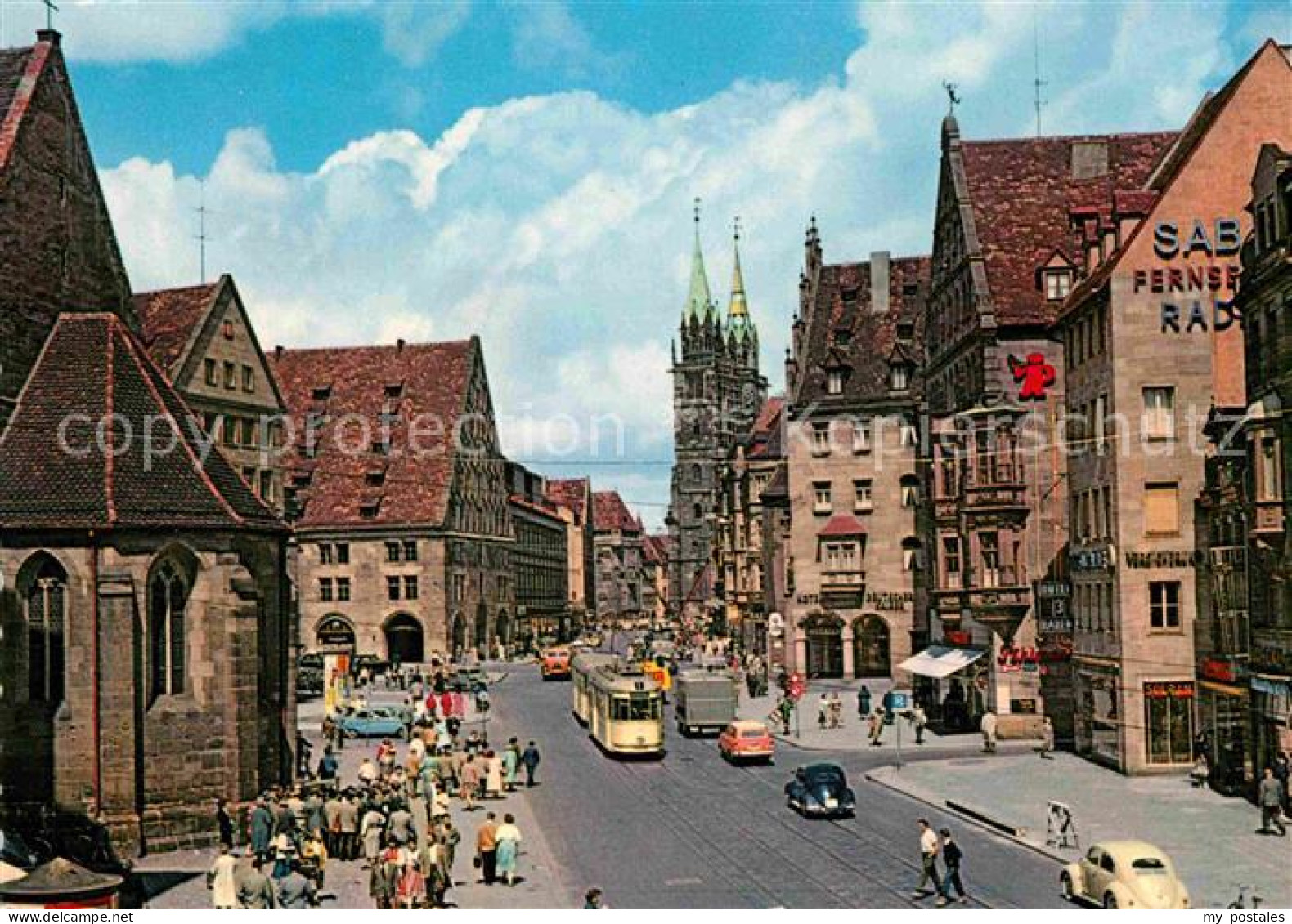 72663011 Nuernberg Koenigstrasse Mit Lorenzkirche Nuernberg - Nürnberg