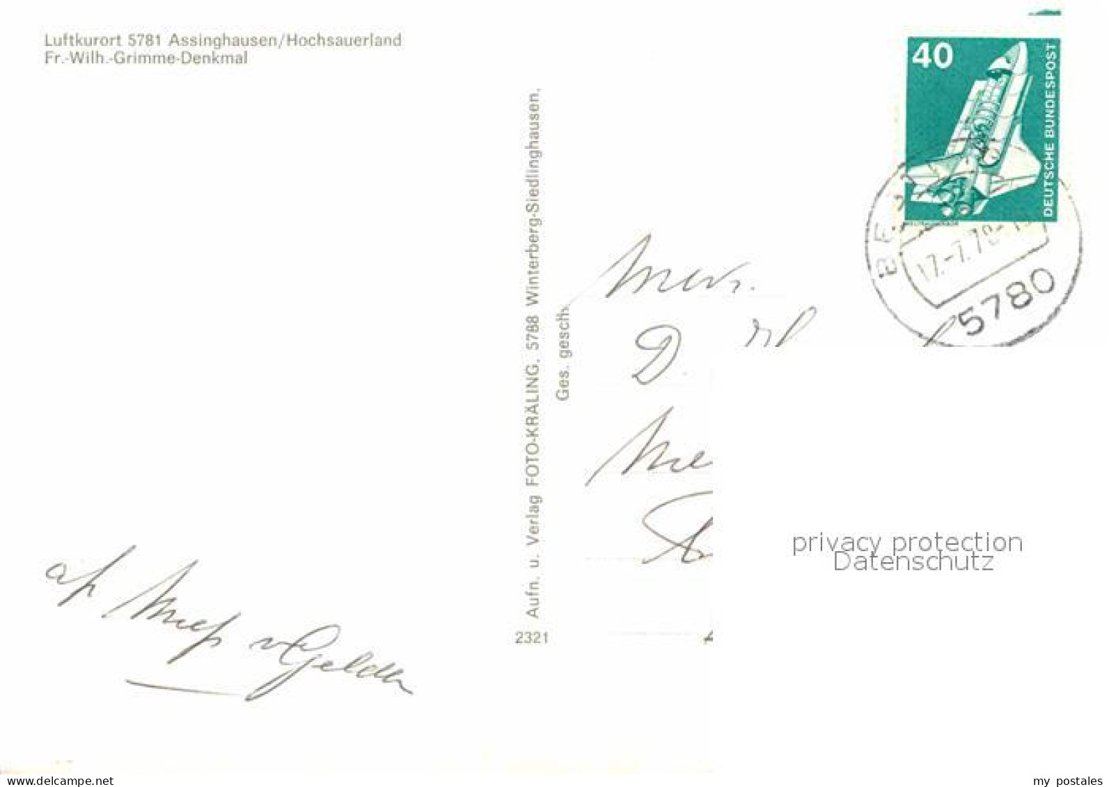 72662572 Assinghausen Fr.-Wilh.-Grimme-Denkmal Assinghausen - Sonstige & Ohne Zuordnung