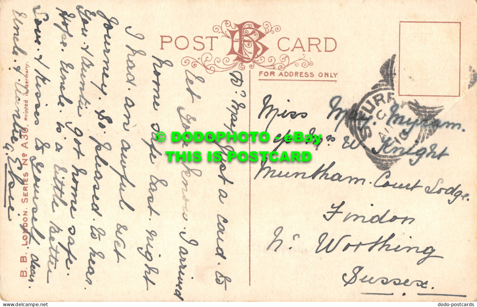 R501022 Loch Lomond And Ben Lomond. B. B. London Series No. A30. 1910 - Other & Unclassified