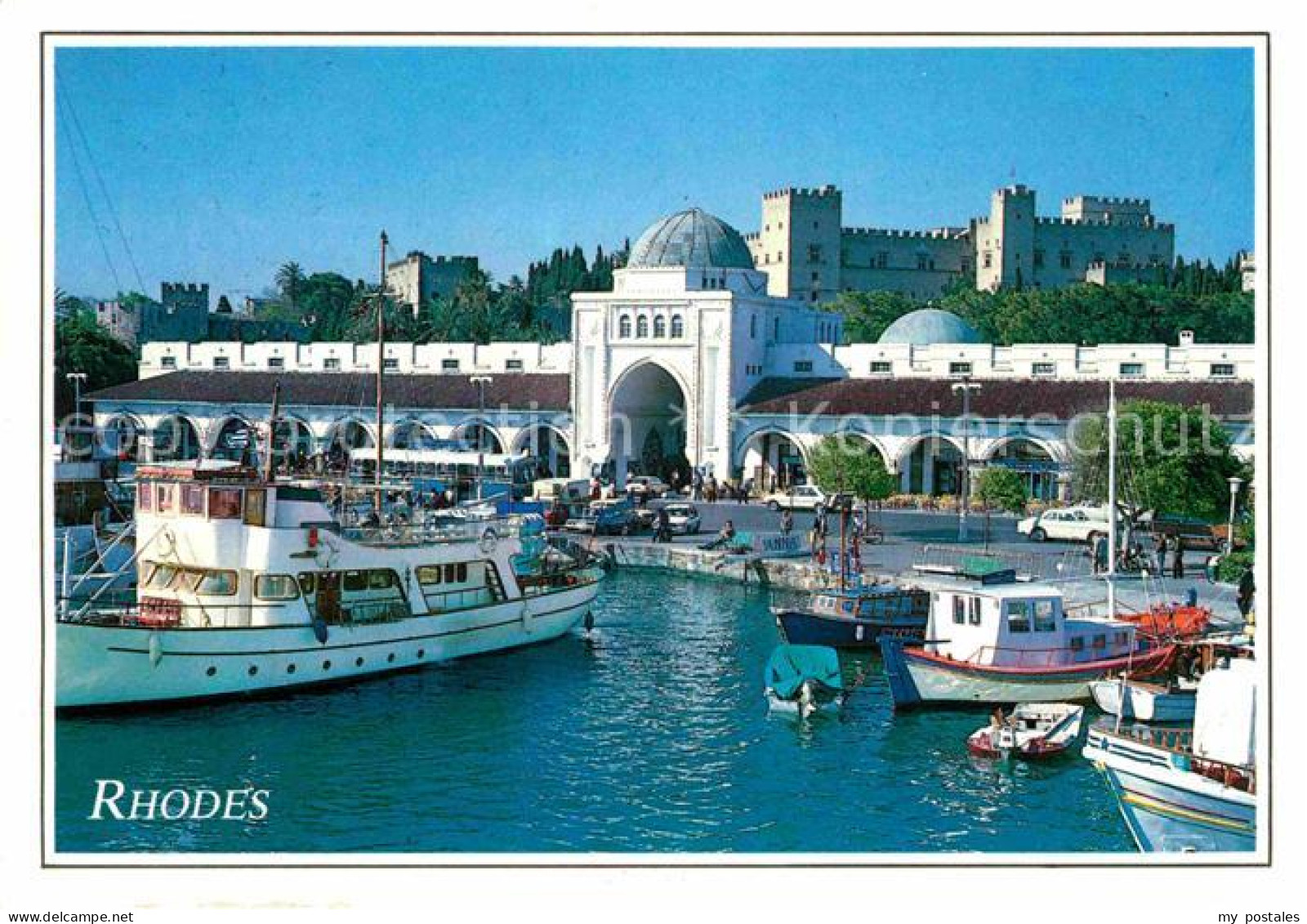 72661163 Rhodos Rhodes Aegaeis Hafenpartie Schloss  - Grèce