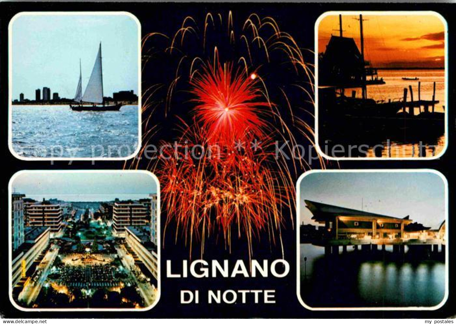 72658277 Lignano Feuerwerk Segelboot  Lignano - Otros & Sin Clasificación