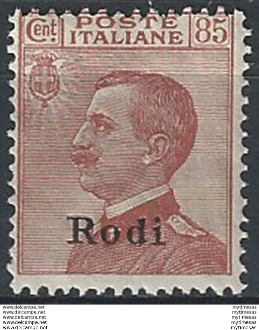 1922-23 Egeo Rodi 85c. MNH Sassone N. 13 - Sonstige & Ohne Zuordnung