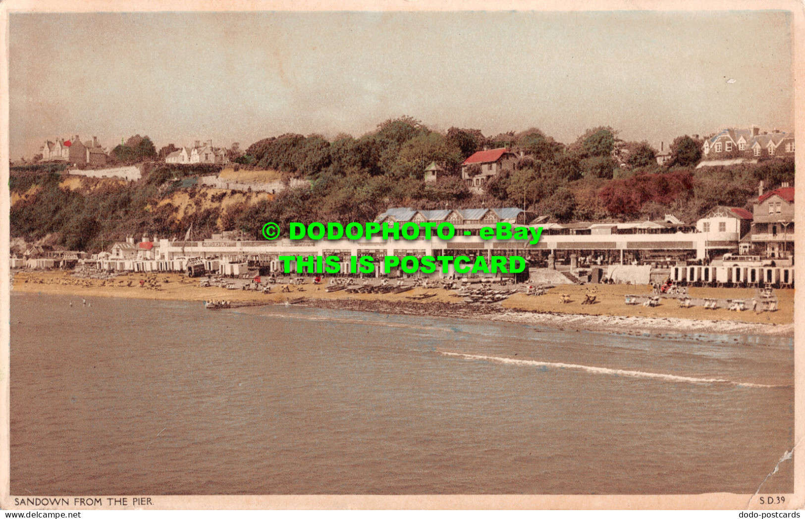 R501445 Sandown From The Pier. S. D. 39. Photogravure Postcard. Nigh - Monde