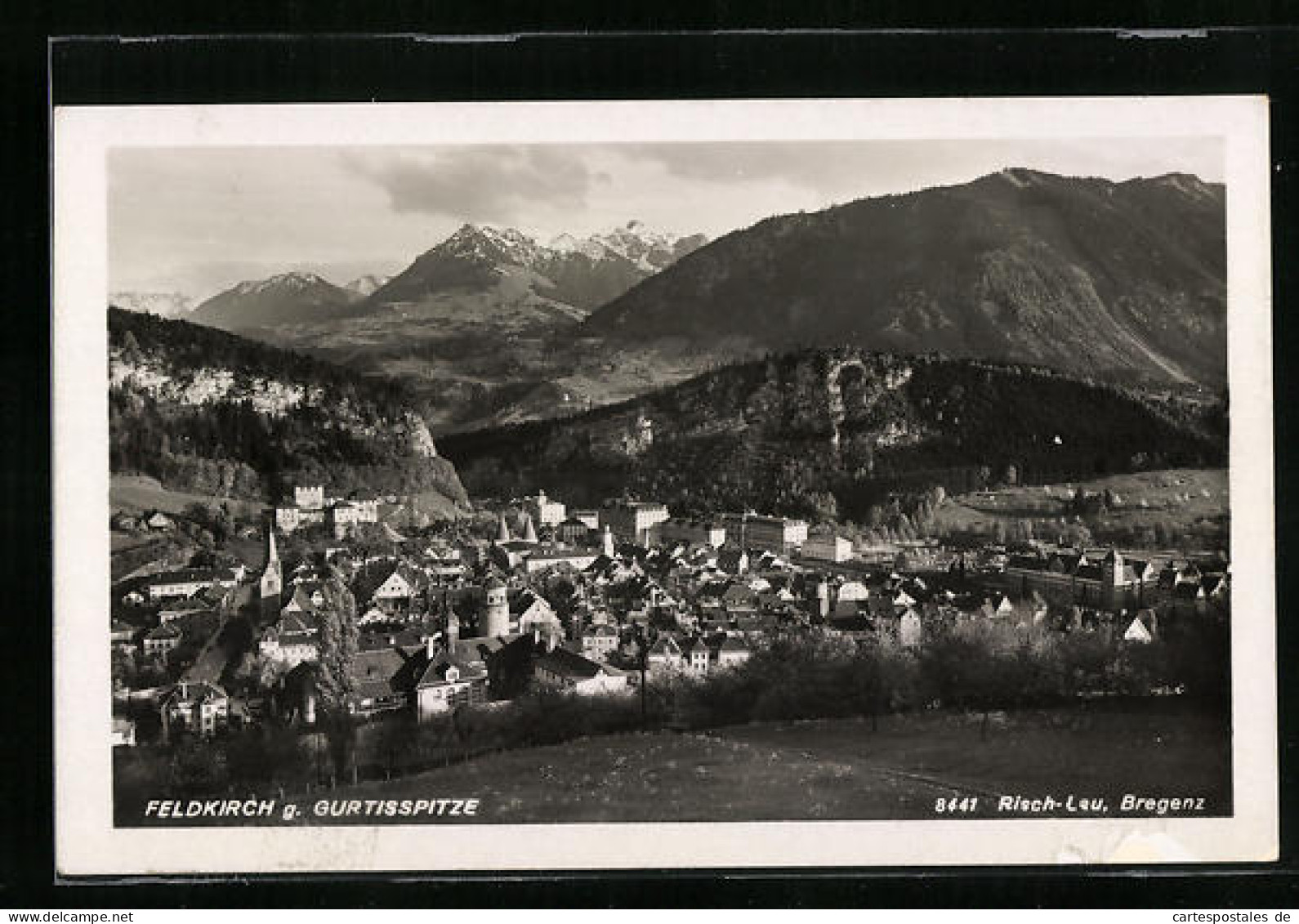 AK Feldkirch, Ortsansicht Mit Gurtisspitze  - Sonstige & Ohne Zuordnung