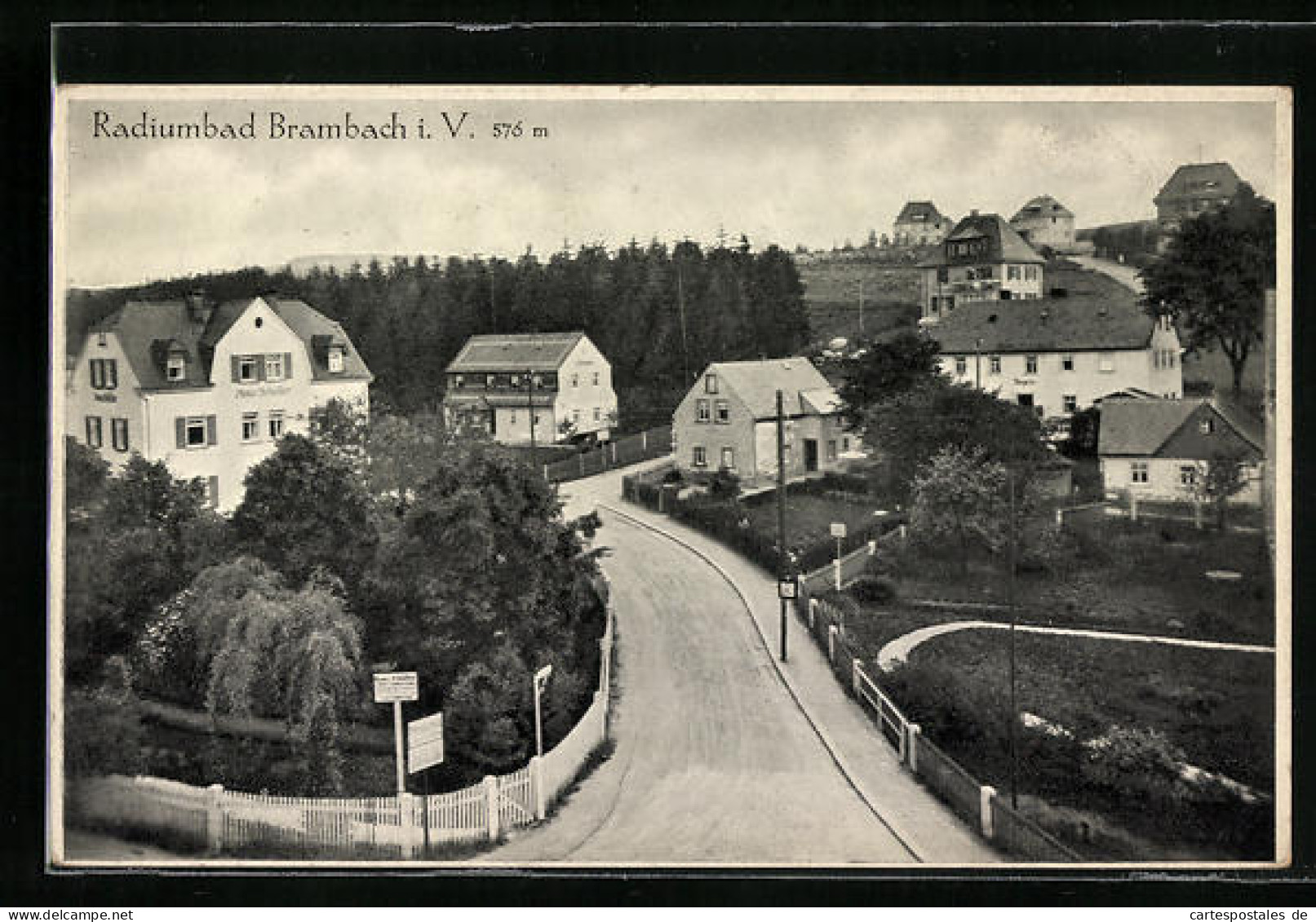 AK Bad Brambach I. V., Ortsansicht Aus Der Vogelschau  - Bad Brambach