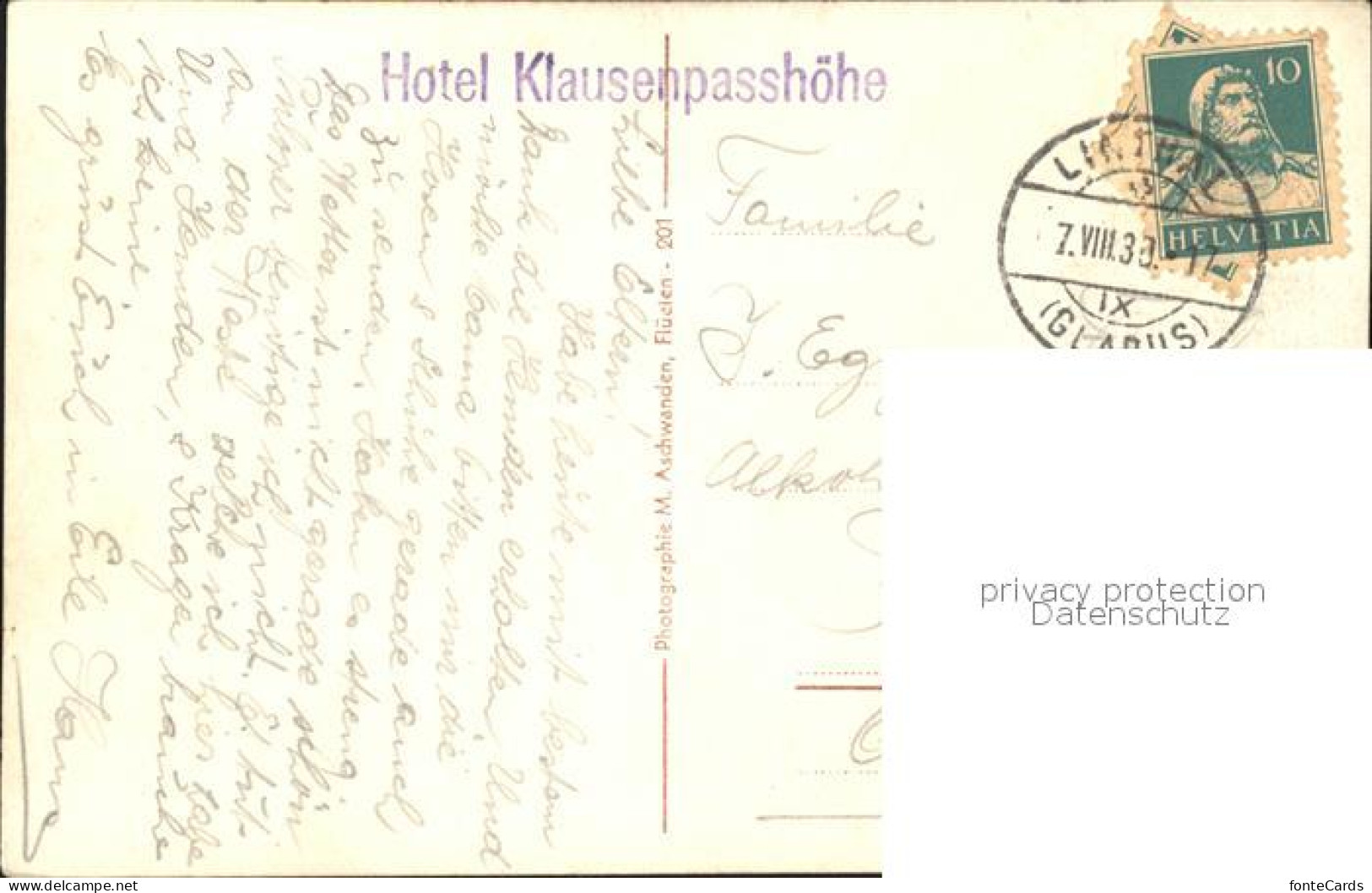 11751049 Klausenstrasse Hotel Klausen Passhoehe Mit Urirotstock Klausenstrasse - Sonstige & Ohne Zuordnung