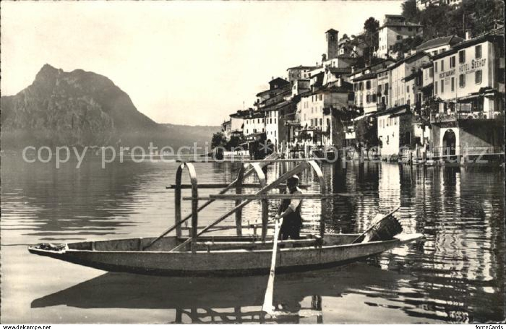 11742779 Gandria Lago Di Lugano Ortsansicht Fischerboot Gandria - Sonstige & Ohne Zuordnung