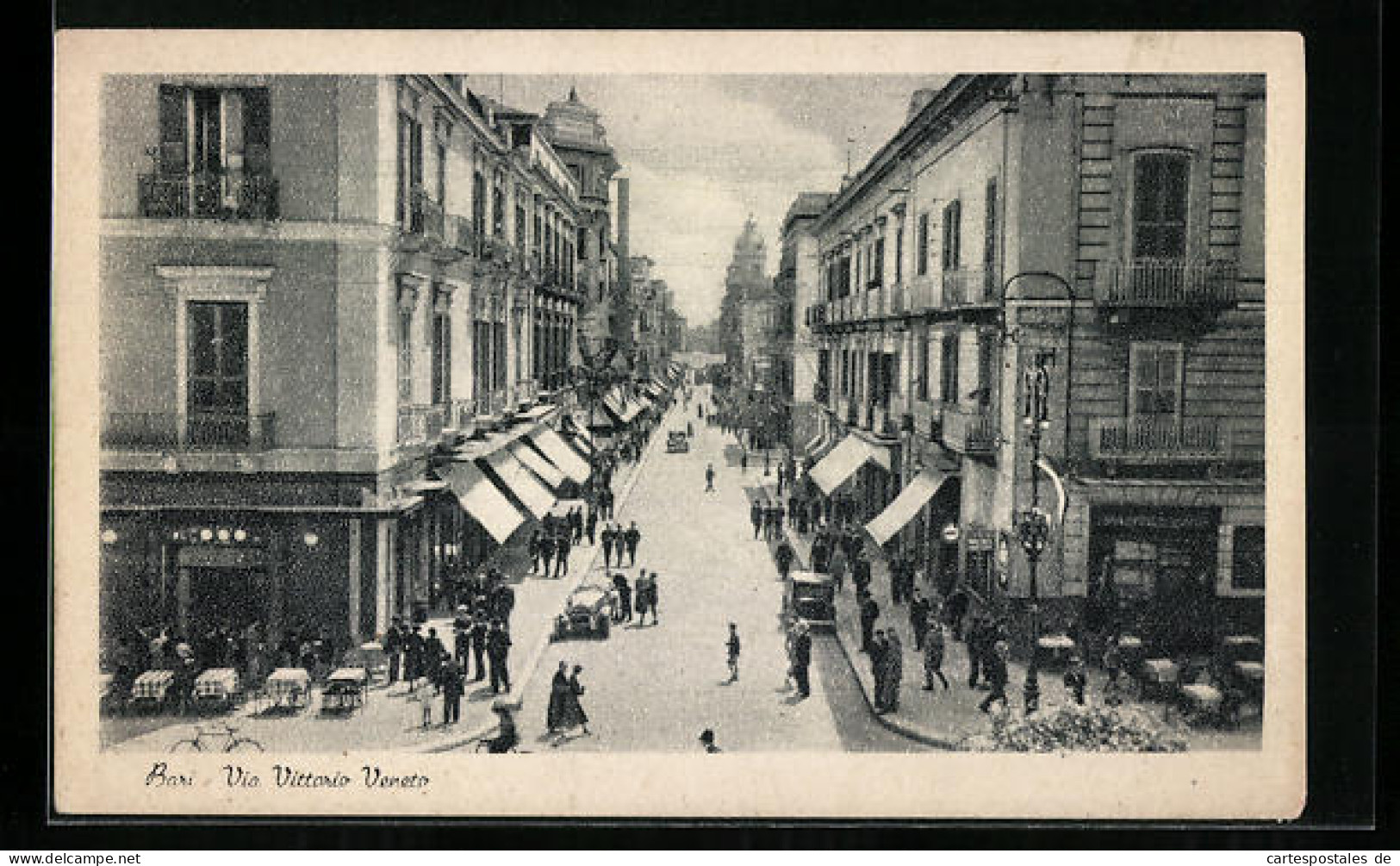 Cartolina Bari, Via Vittorio Veneto  - Bari