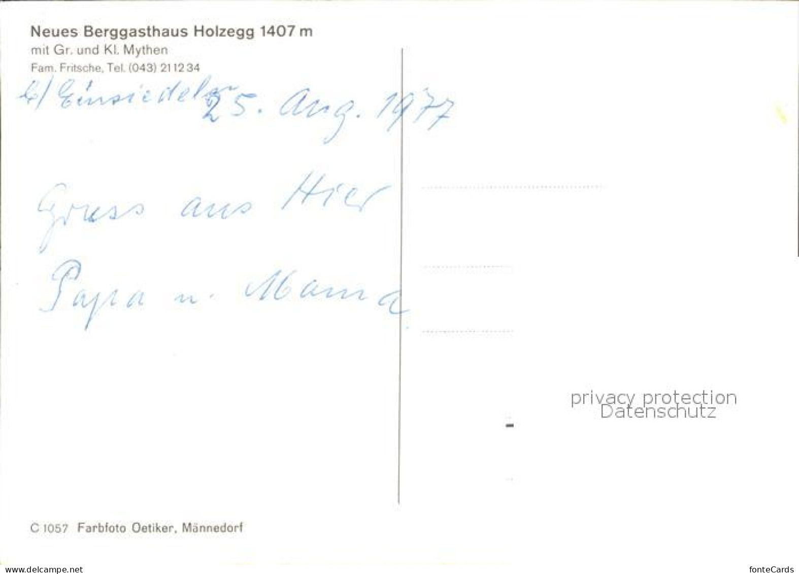 11718989 Einsiedeln SZ Neues Berggasthaus Holzegg Mit Gr Und Kl Mythen Einsiedel - Other & Unclassified