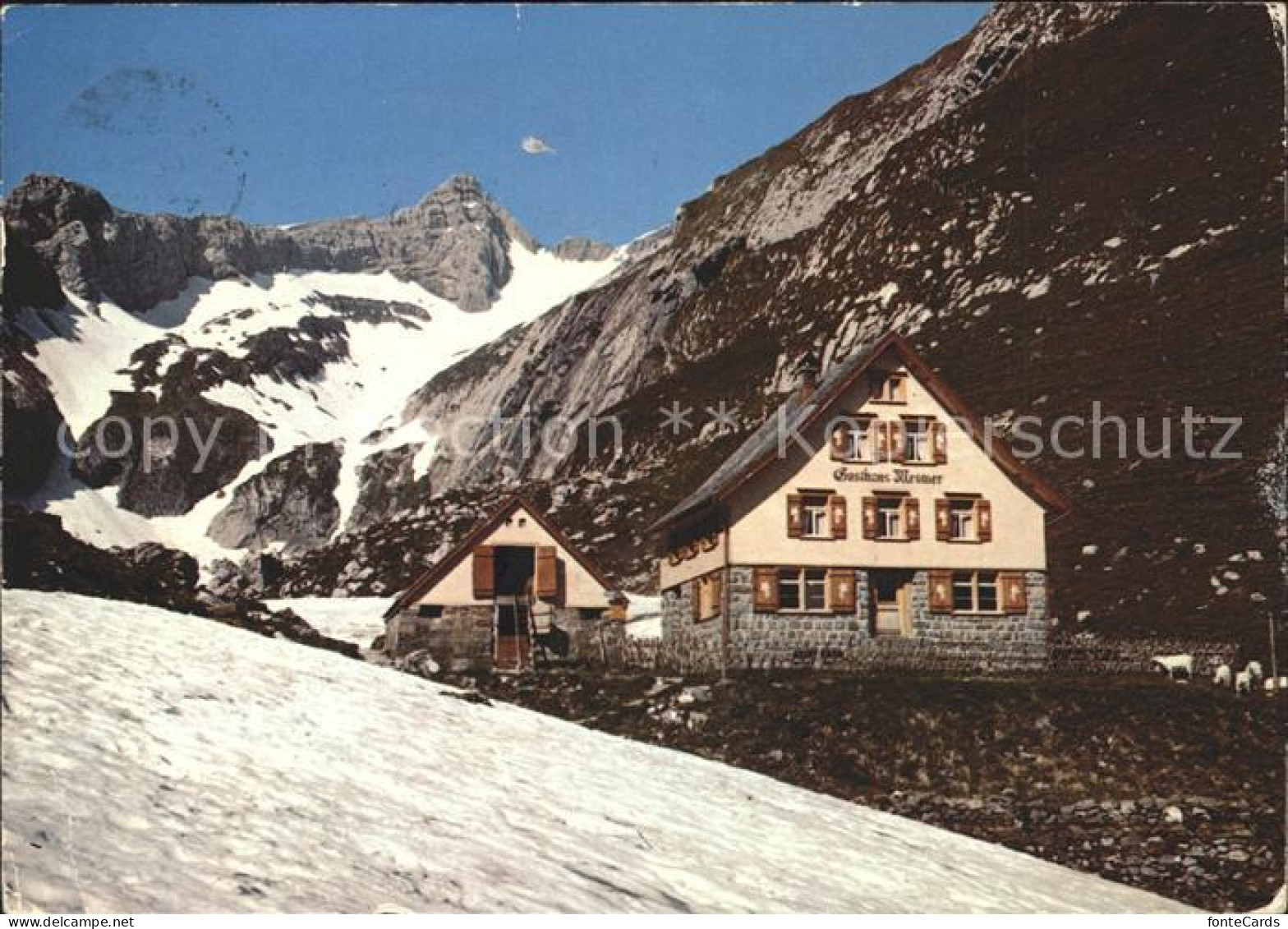 11715829 Weissbad Berggasthaus Mesmer Mit Blauem Schnee Und S?ntis Weissbad - Other & Unclassified