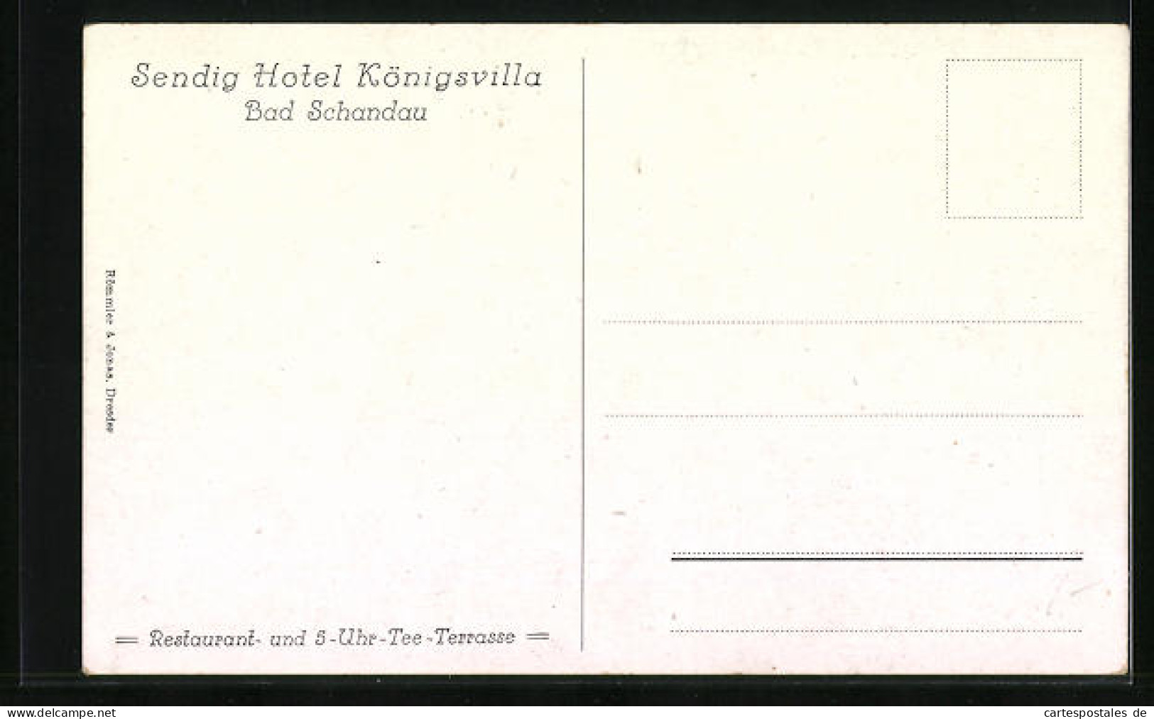 Künstler-AK Bad Schandau, Sendig Hotel Königsvilla, Restaurant Und 5-Uhr-Tee-Terrasse  - Bad Schandau