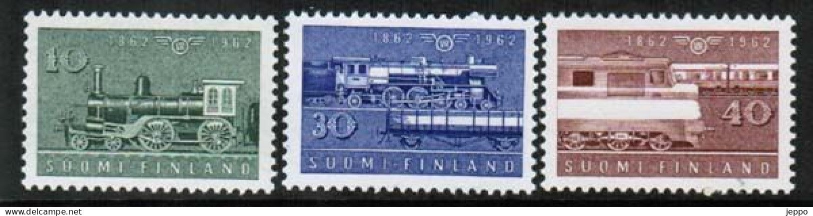 1962 Finland Trains Complete Set  **. - Ongebruikt