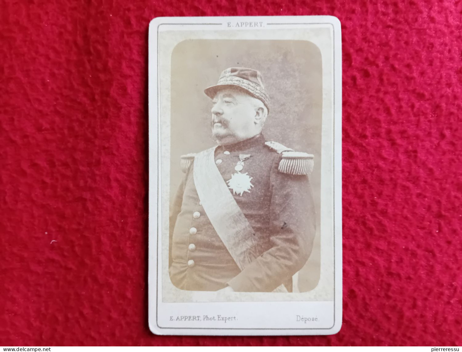 CDV BAZAINE GENERAL & MARECHAL DE FRANCE PHOTO APPERT A PARIS Affaire Procès BAZAINE - Identifizierten Personen