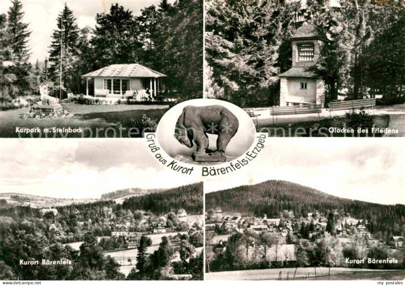 72643960 Baerenfels Erzgebirge Kurpark Steinbock Statue Glocken Des Friedens Pan - Altenberg