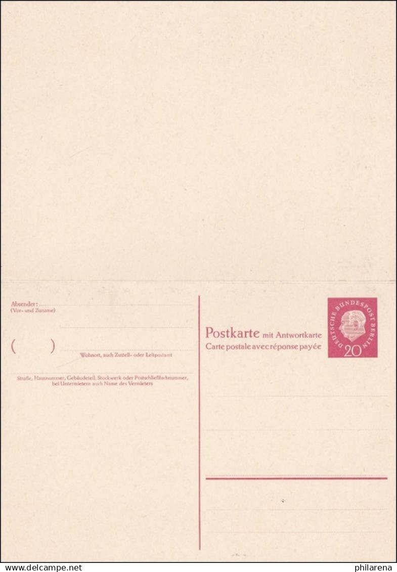 Ganzsache P48 Mit Antwortkarte - Other & Unclassified