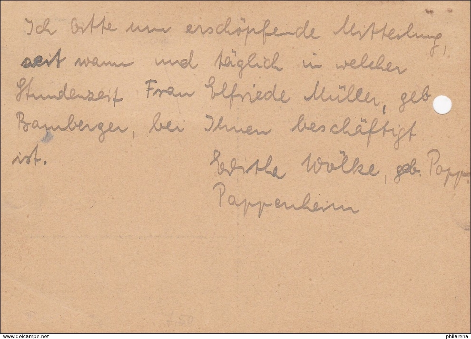 DDR:  1953: Ganzsache Als Einschreiben Von Pappenheim Nach Schmalkhalden - Covers & Documents