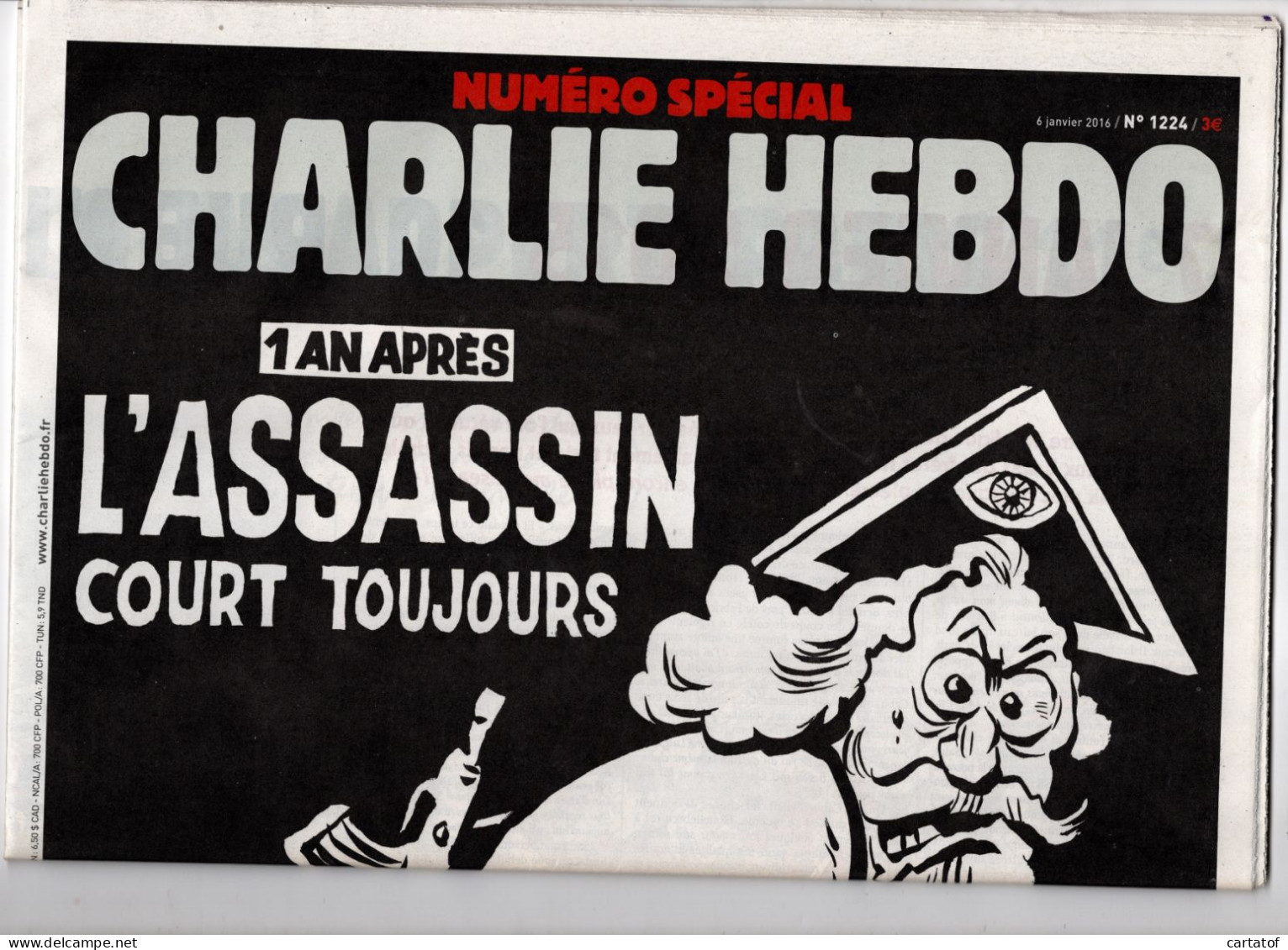 CHARLIE HEBDO N° 1224 .  Numéro Spécial 1 An Après . Janvier 2016 - Humor