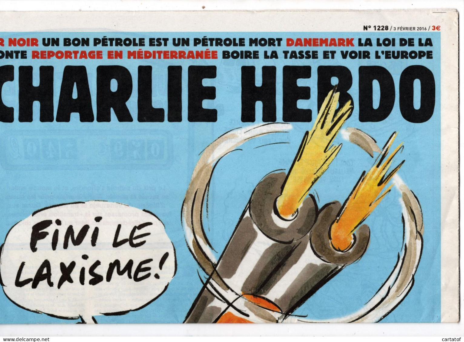 CHARLIE HEBDO N° 1228 .  Février 2016 - Humor