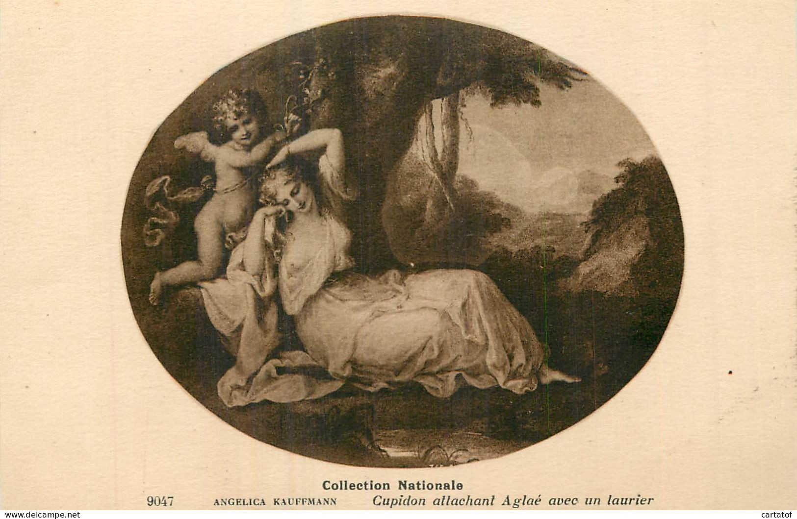 Collection Nationale . Cupidon Attachant Aglaé Avec Un Laurier . ANGELICA KAUFFMANN - Peintures & Tableaux