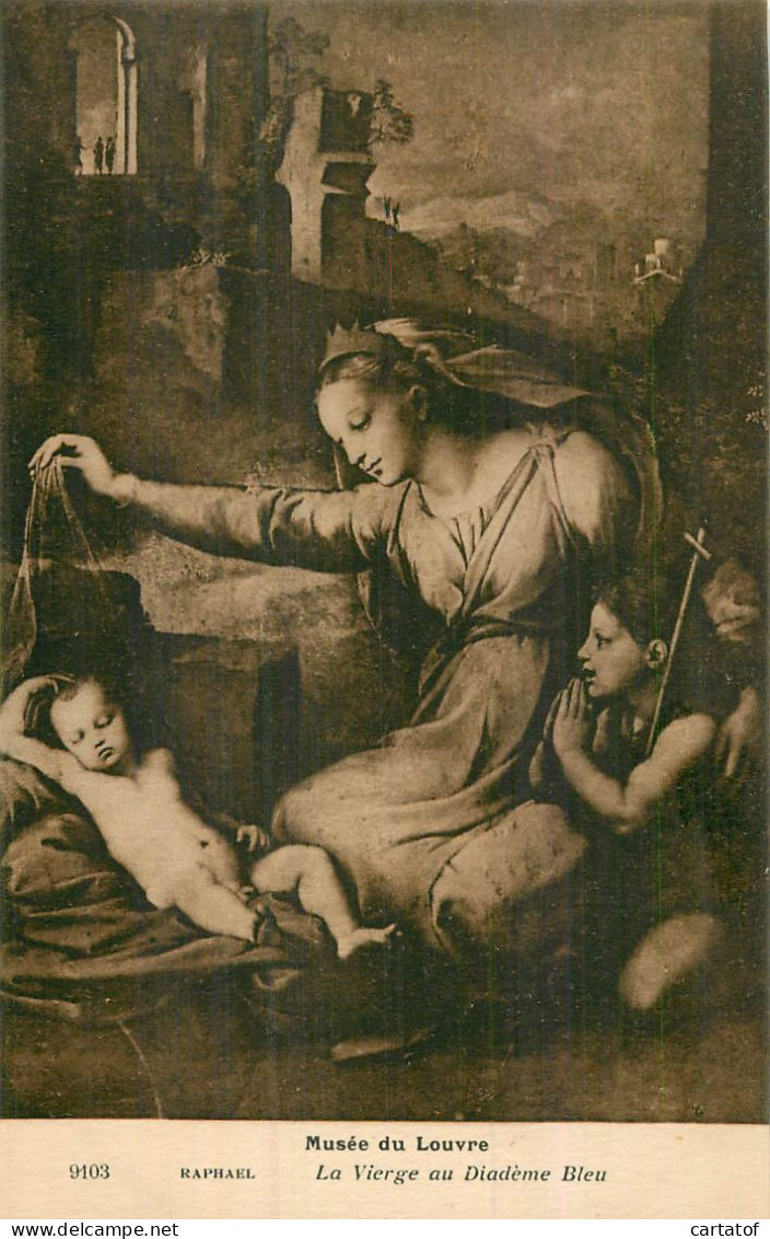 Musée Du LOUVRE . La Vierge Au Diadème Bleu . RAPHAEL - Malerei & Gemälde
