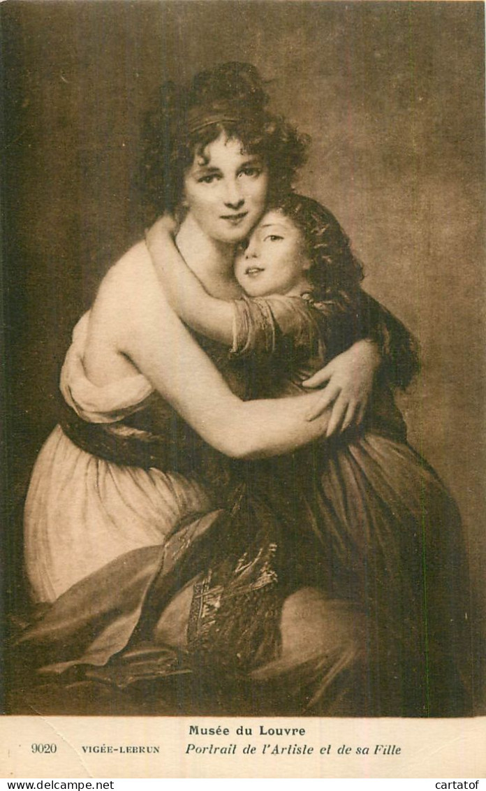 Musée Du LOUVRE . Portrait De L'artiste Et De Sa Fille . VIGEE-LEBRUN - Schilderijen