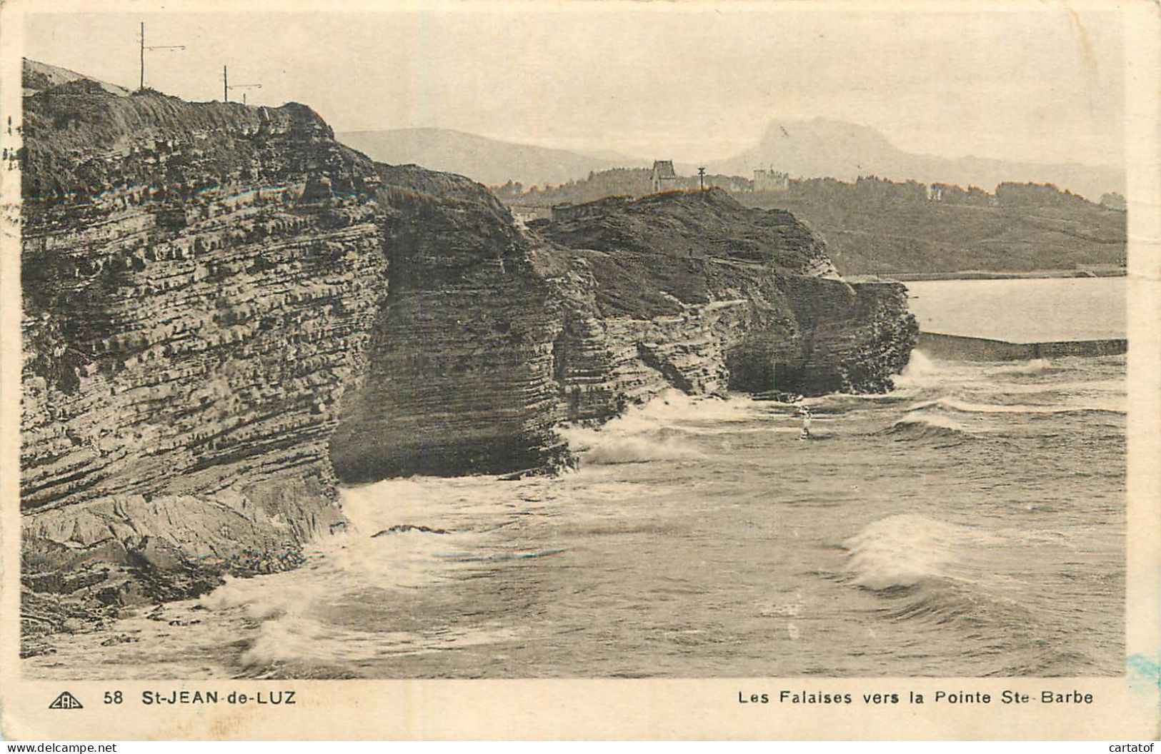 SAINT JEAN DE LUZ .  Les Falaises Vers La Pointe Ste-Barbe - Saint Jean De Luz