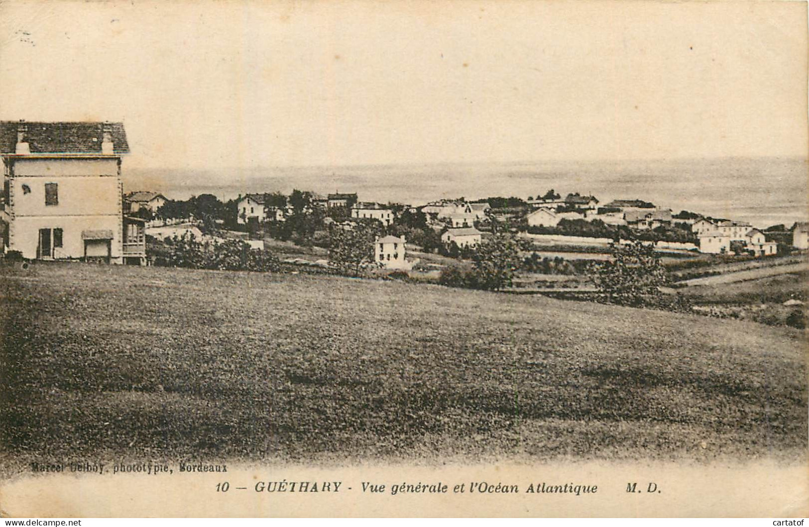 GUETHARY . Vue Générale Et L'Océan Atlantique . - Guethary