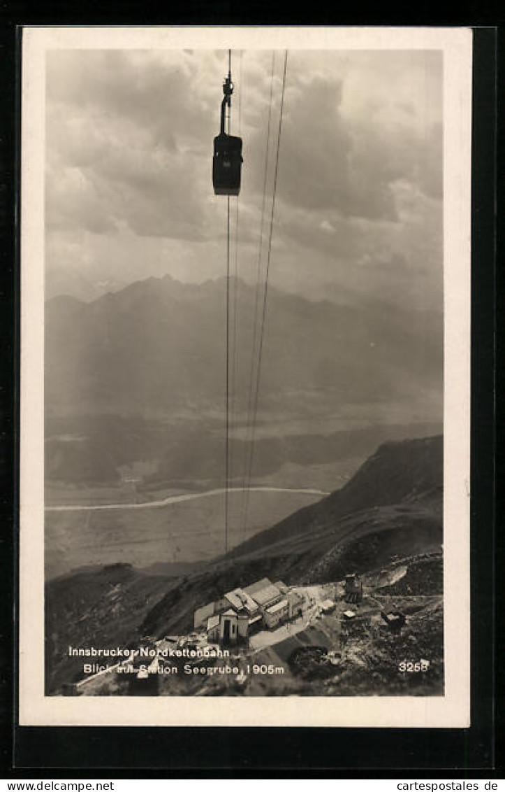 AK Innsbruck, Nordkettenbahn Mit Blick Auf Station Seegrube  - Funicular Railway