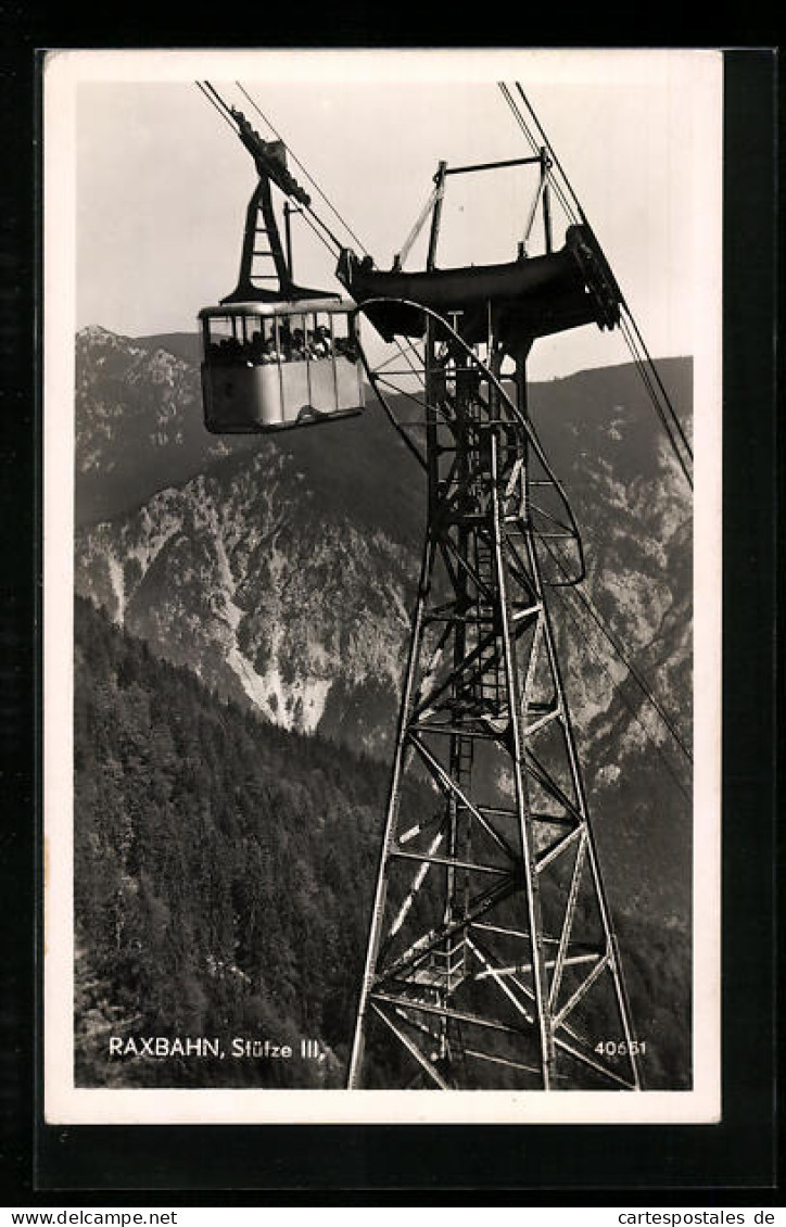 AK Rax, Raxbahn, Stütze III  - Funicular Railway