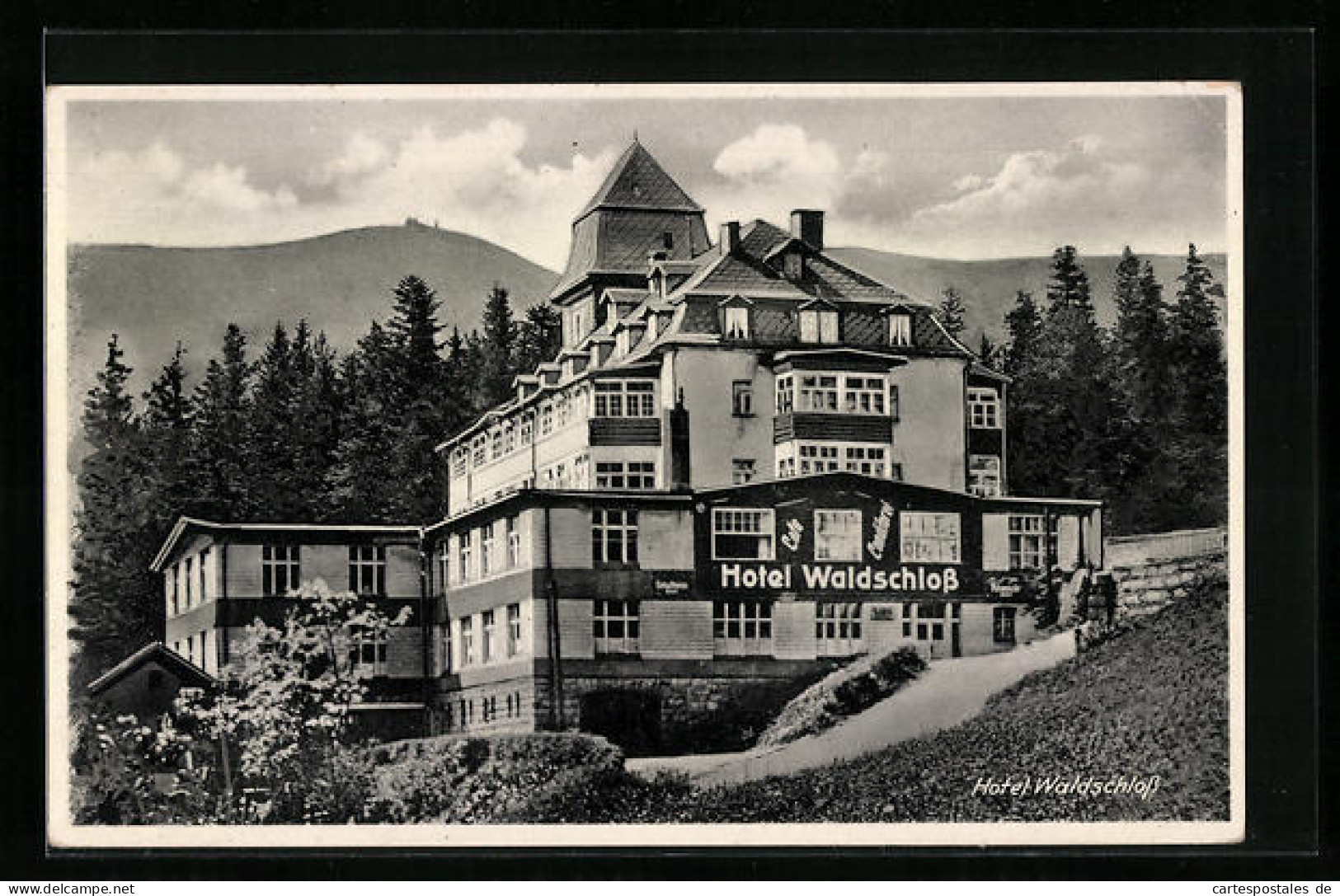 AK Brückenberg, Hotel Waldschloss  - Schlesien